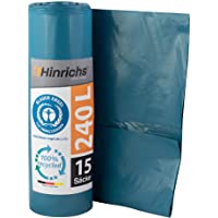 Hinrichs Bolsas de basura 240 L – gran resistencia al desgarro – rollo de 25 – Tipo 100 extra – Sacos de basura XXL…